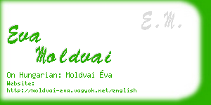 eva moldvai business card
